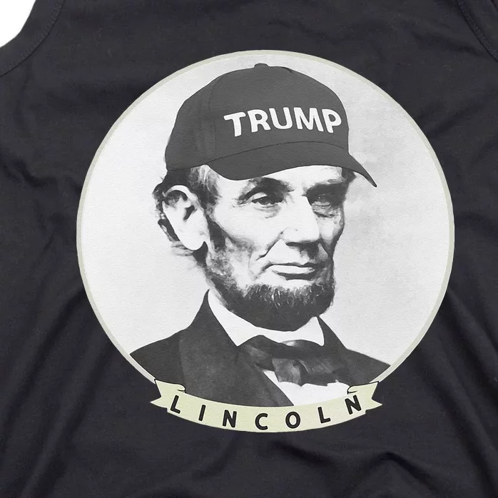 Lincoln Wearing Trump Hat Funny Abe Merica Abraham Tank Top