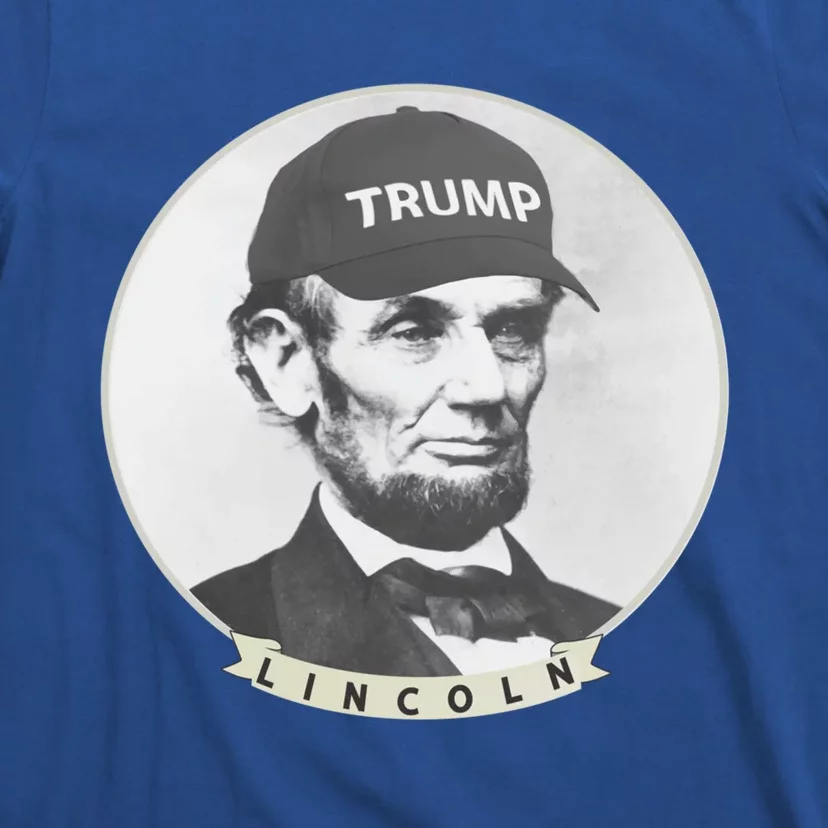 Lincoln Wearing Trump Hat Funny Abe Merica Abraham Gift T-Shirt