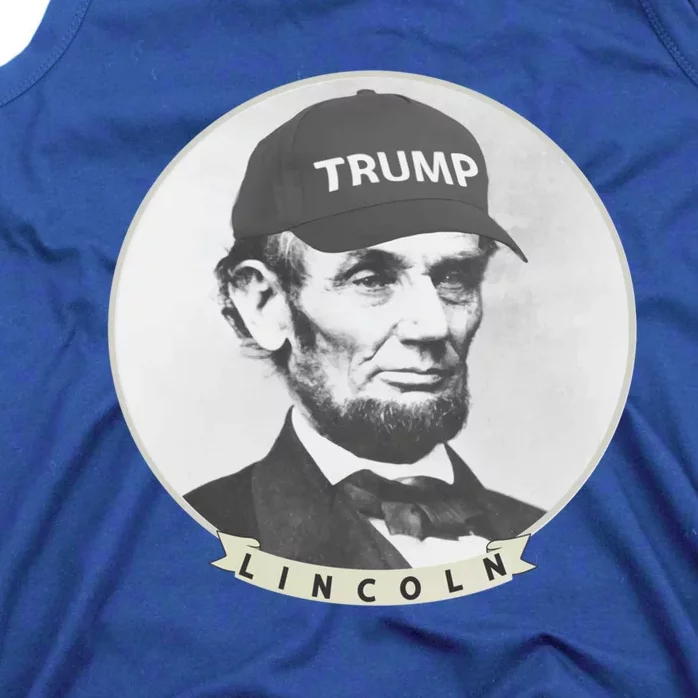 Lincoln Wearing Trump Hat Funny Abe Merica Abraham Gift Tank Top