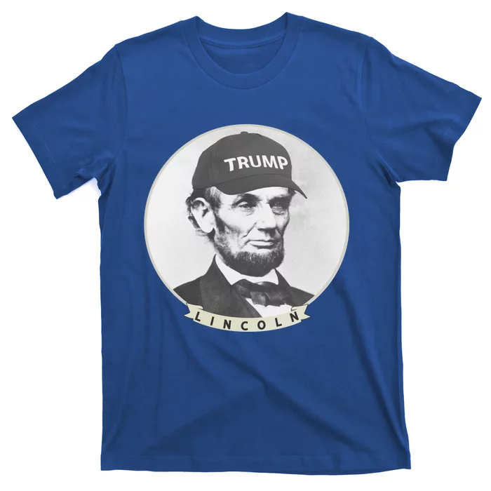 Lincoln Wearing Trump Hat Funny Abe Merica Abraham Gift T-Shirt