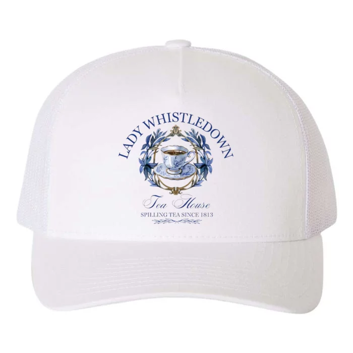 Lady Whistledown Tea House Spilling Tea Since 1813 Yupoong Adult 5-Panel Trucker Hat