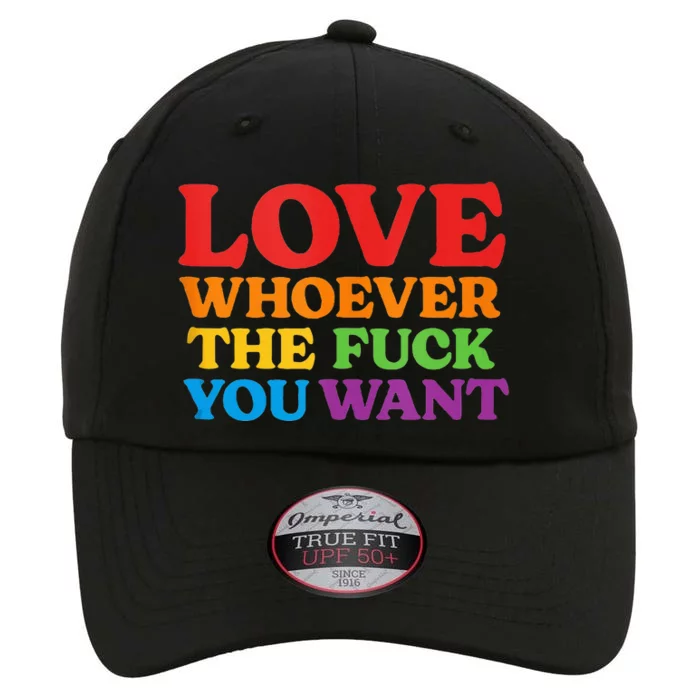 LOVE Whoever the Fuck You Want LGBTQ Rainbow Pride Flag The Original Performance Cap