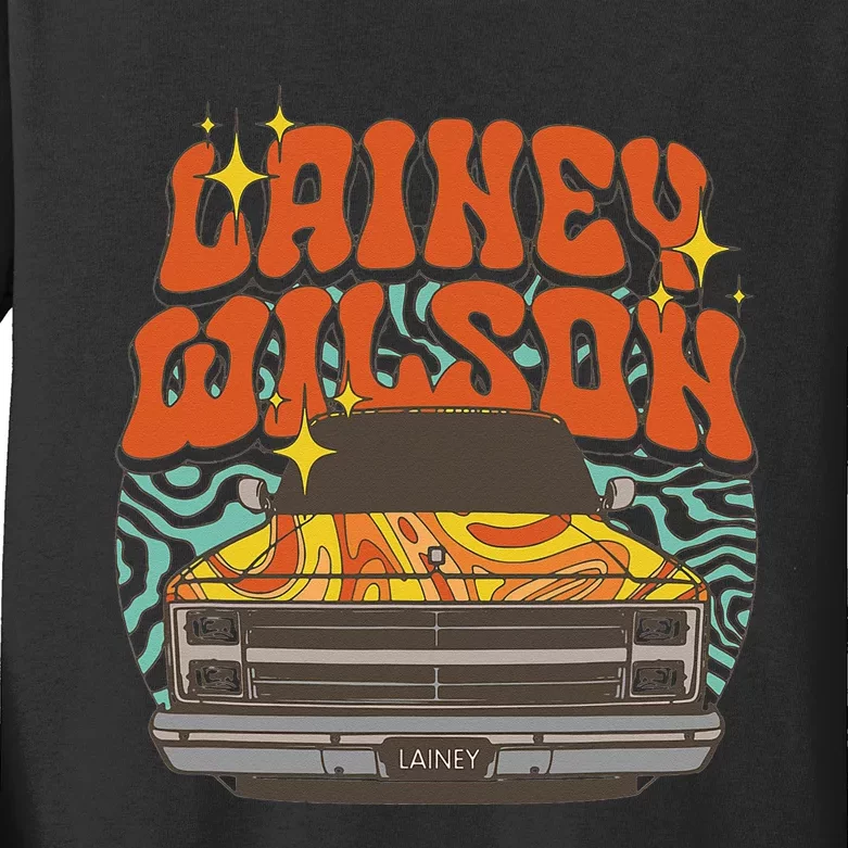 Lainey Wilson Truck Kids Long Sleeve Shirt