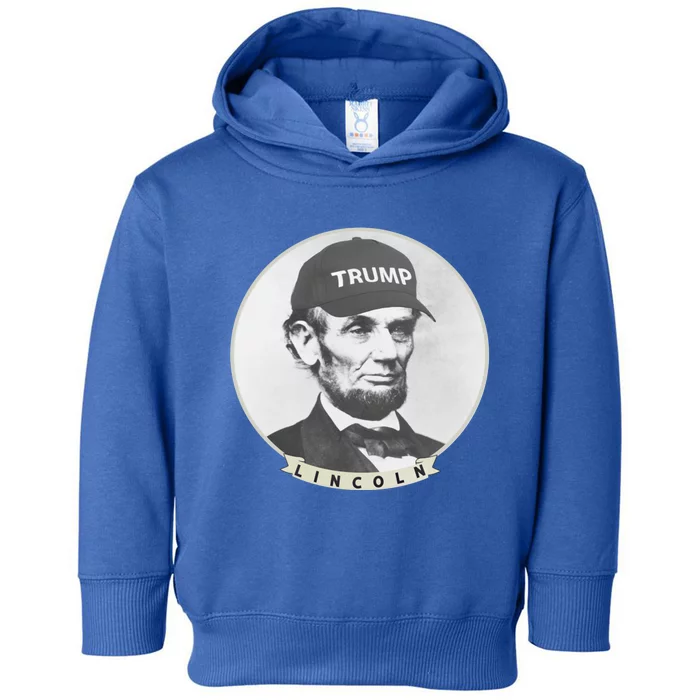 Lincoln Wearing Trump Hat Funny Abe Merica Abraham Gift Toddler Hoodie