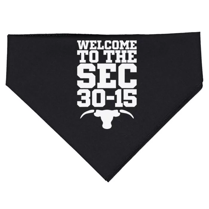 Longhorn Welcome To The Sec 3015 Funny Saying Quotes Design USA-Made Doggie Bandana