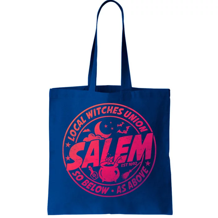 Local Witches Union Salem Est 1692 Halloween Costumes Meaningful Gift Tote Bag