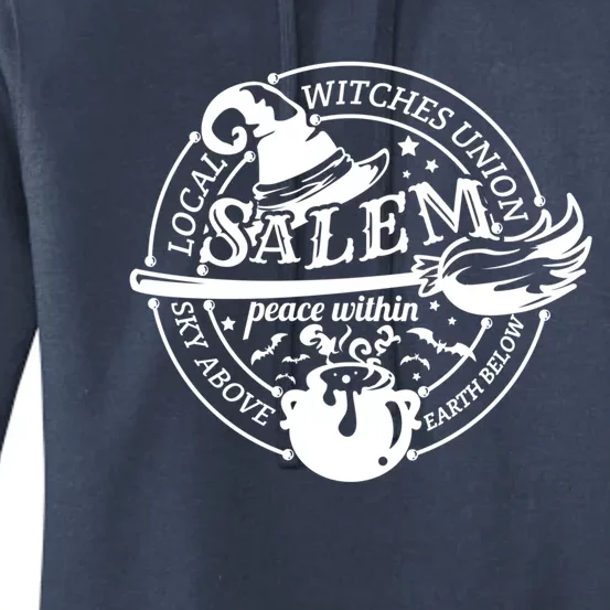 Local Witches Union Halloween Vintage Local Sign Salem Gift Women's Pullover Hoodie