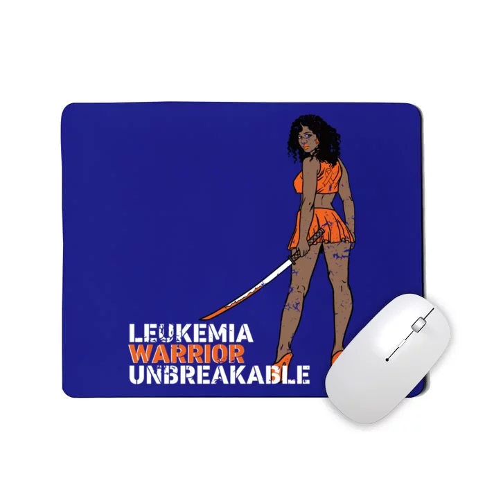 Leukemia Warrior Unbreakable Blood Cancer Awareness Melanin Gift Mousepad