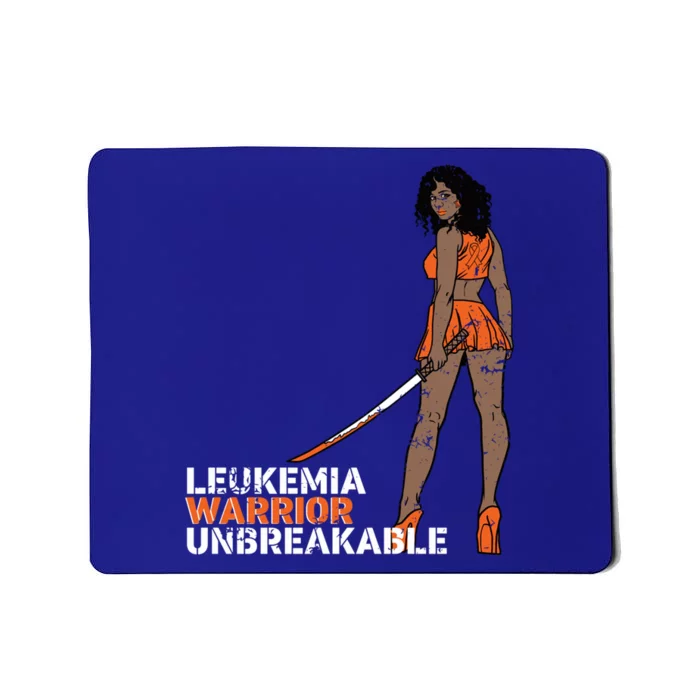 Leukemia Warrior Unbreakable Blood Cancer Awareness Melanin Gift Mousepad