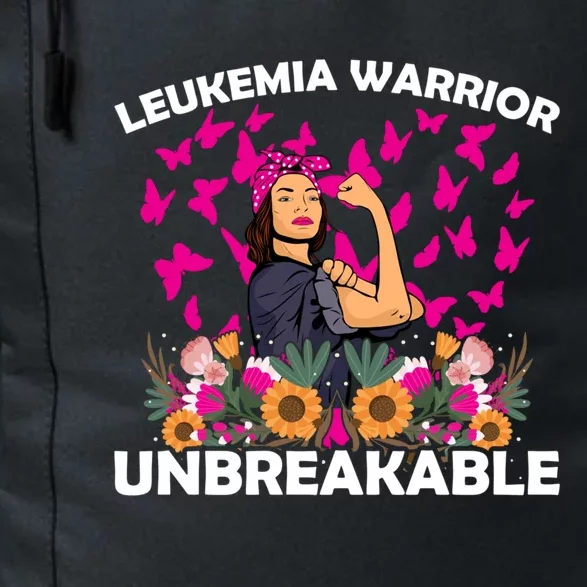 Leukemia Warrior Unbreakable Cancer Awareness Orange Ribbon Gift Daily Commute Backpack