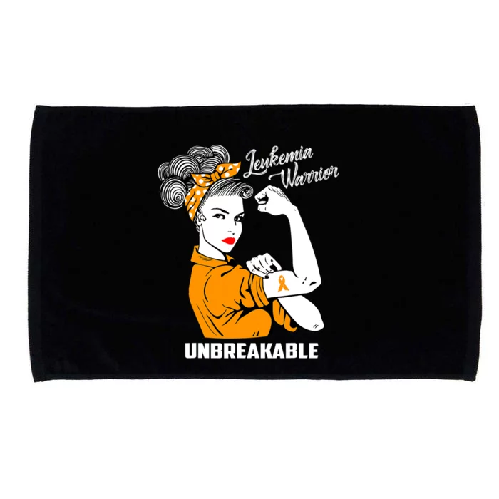 Leukemia Warrior Unbreakable Cool Gift Microfiber Hand Towel