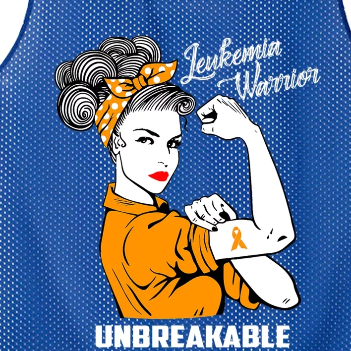 Leukemia Warrior Unbreakable Cool Gift Mesh Reversible Basketball Jersey Tank