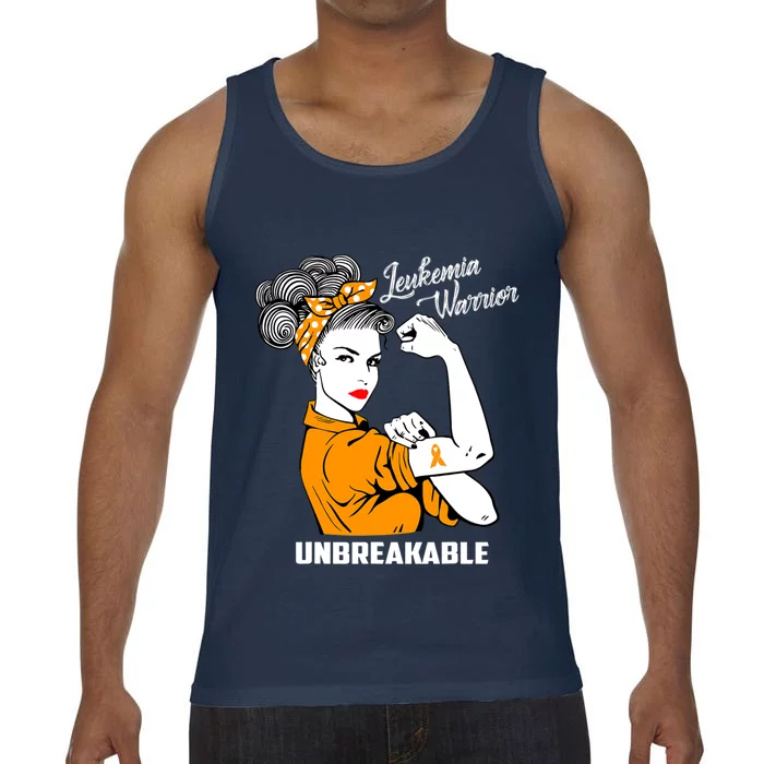 Leukemia Warrior Unbreakable Cool Gift Comfort Colors® Tank Top