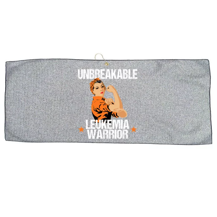 Leukemia Warrior Unbreakable Meaningful Gift Awareness Gift Large Microfiber Waffle Golf Towel