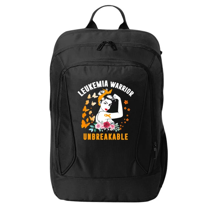 Leukemia Warrior Unbreakable Cool Gift Awareness Gift City Backpack