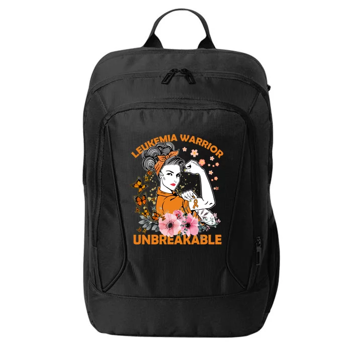 Leukemia Warrior Unbreakable Gift Awareness Funny Gift City Backpack