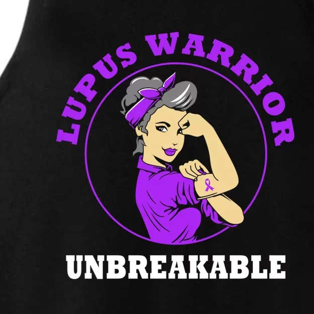 Lupus Warrior Unbreakable Lupus Awareness Gift Ladies Tri-Blend Wicking Tank