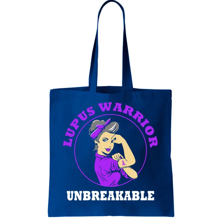 Lupus Warrior Unbreakable Lupus Awareness Gift Tote Bag