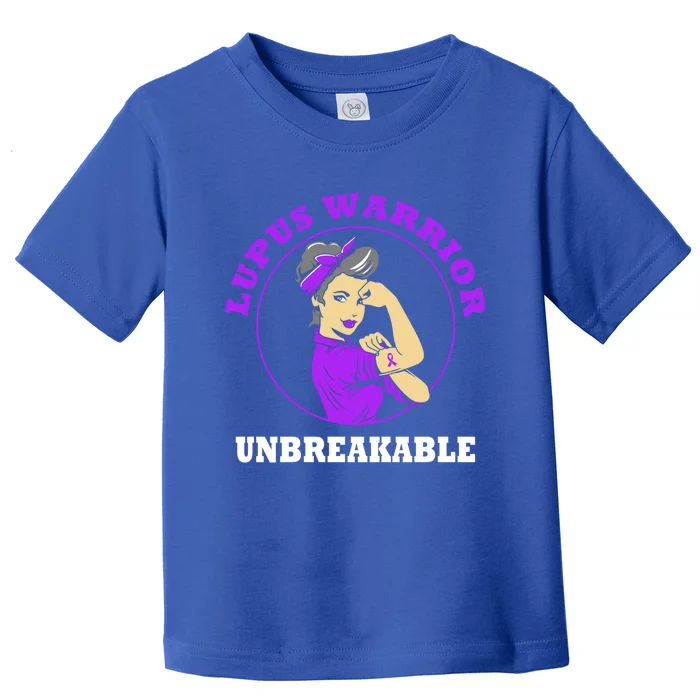 Lupus Warrior Unbreakable Lupus Awareness Gift Toddler T-Shirt