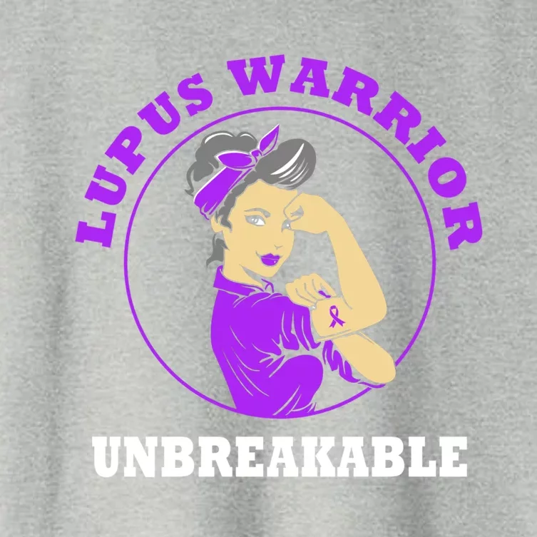 Lupus Warrior Unbreakable Lupus Awareness Gift Women's Crop Top Tee