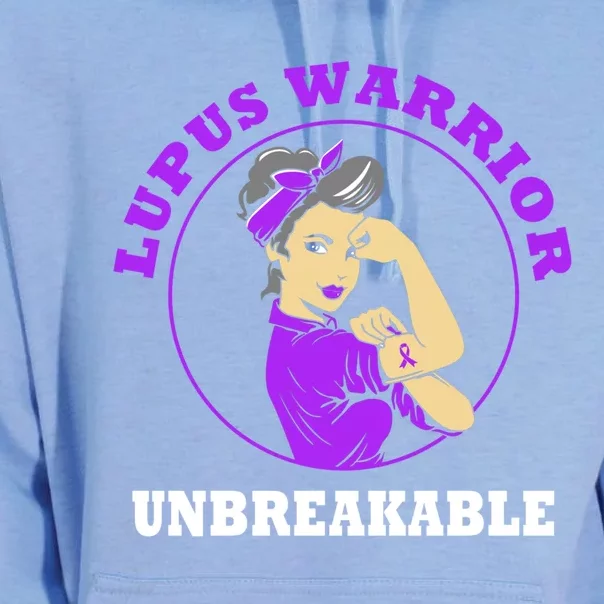 Lupus Warrior Unbreakable Lupus Awareness Gift Unisex Surf Hoodie