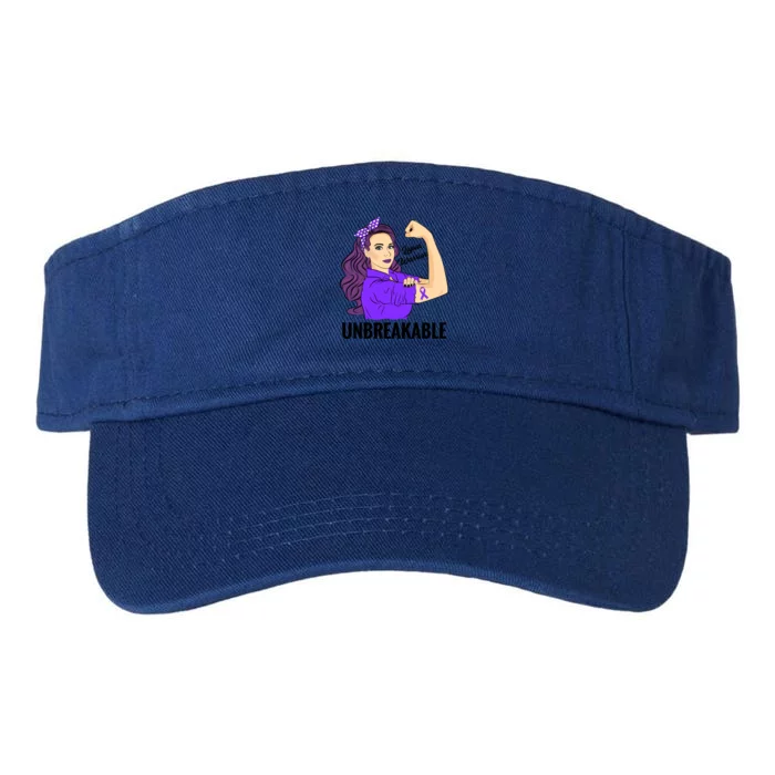 Lupus Warrior Unbreakable Purple Ribbon Awareness Gift Valucap Bio-Washed Visor