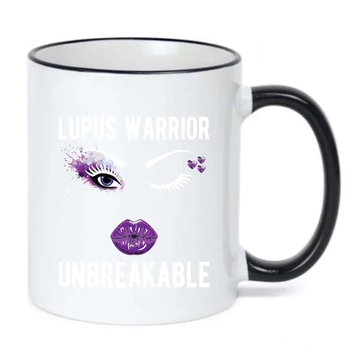 Lupus Warrior Unbreakable Purple Ribbon Lupus Fighter Gift Black Color Changing Mug