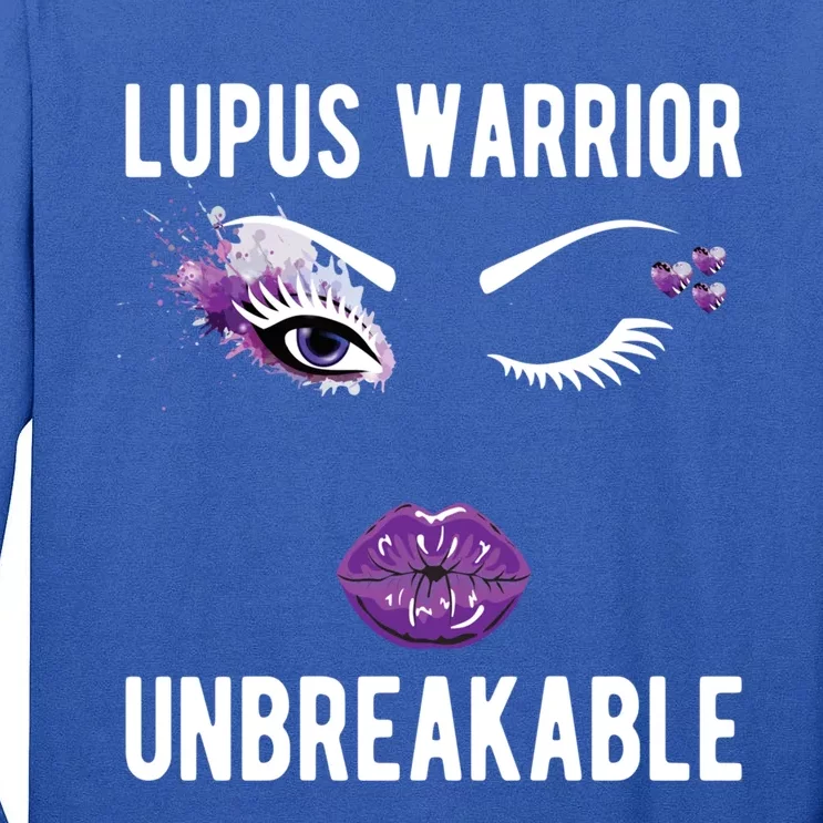 Lupus Warrior Unbreakable Purple Ribbon Lupus Fighter Gift Tall Long Sleeve T-Shirt