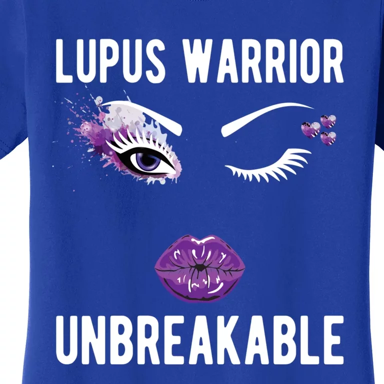 Lupus Warrior Unbreakable Purple Ribbon Lupus Fighter Gift Women's T-Shirt