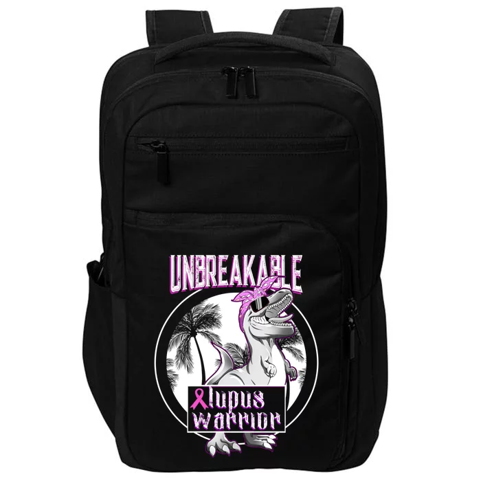 Lupus Warrior Unbreakable T Rex Lupus Awareness Gift Impact Tech Backpack