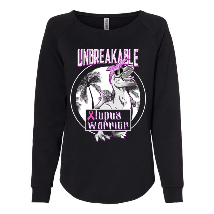 Lupus Warrior Unbreakable T Rex Lupus Awareness Gift Womens California Wash Sweatshirt