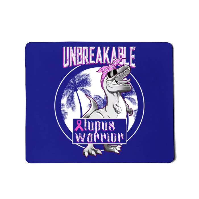 Lupus Warrior Unbreakable T Rex Lupus Awareness Gift Mousepad