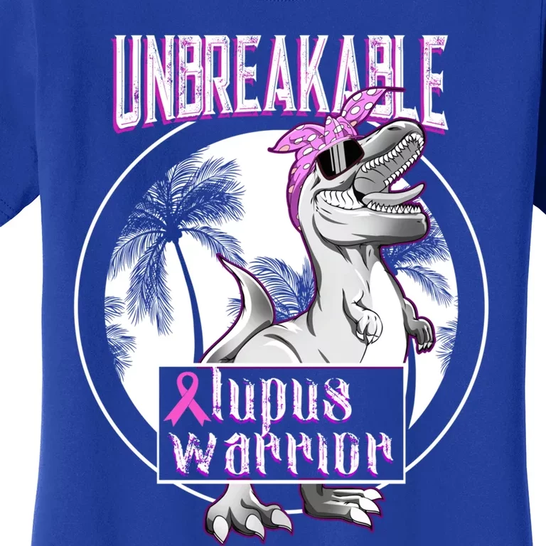 Lupus Warrior Unbreakable T Rex Lupus Awareness Gift Women's T-Shirt