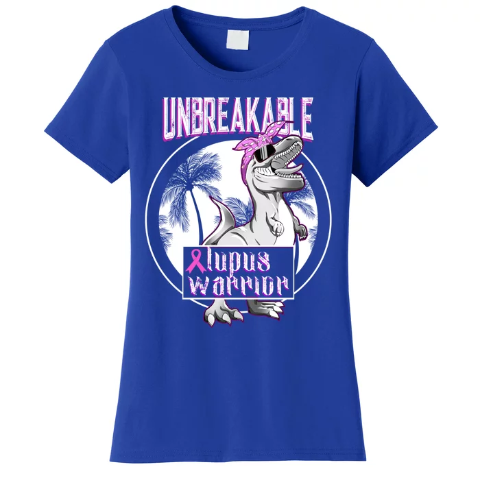 Lupus Warrior Unbreakable T Rex Lupus Awareness Gift Women's T-Shirt