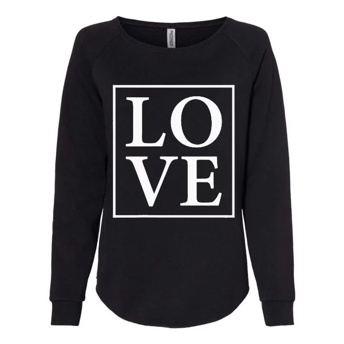 Love Word Unique Inside Box Womens California Wash Sweatshirt