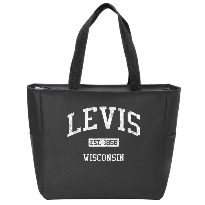 Levis Wisconsin Wi Vintage Athletic Sports Zip Tote Bag