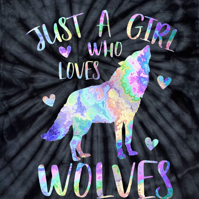 Loves Wolves wolf Face, Tie-Dye T-Shirt