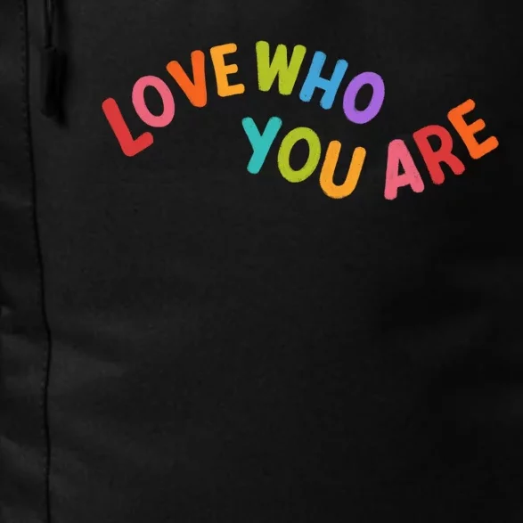 Love Who You Are Rainbow Positive Quote Daily Commute Backpack