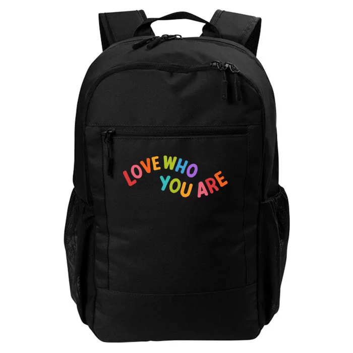 Love Who You Are Rainbow Positive Quote Daily Commute Backpack