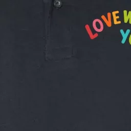 Love Who You Are Rainbow Positive Quote Softstyle Adult Sport Polo