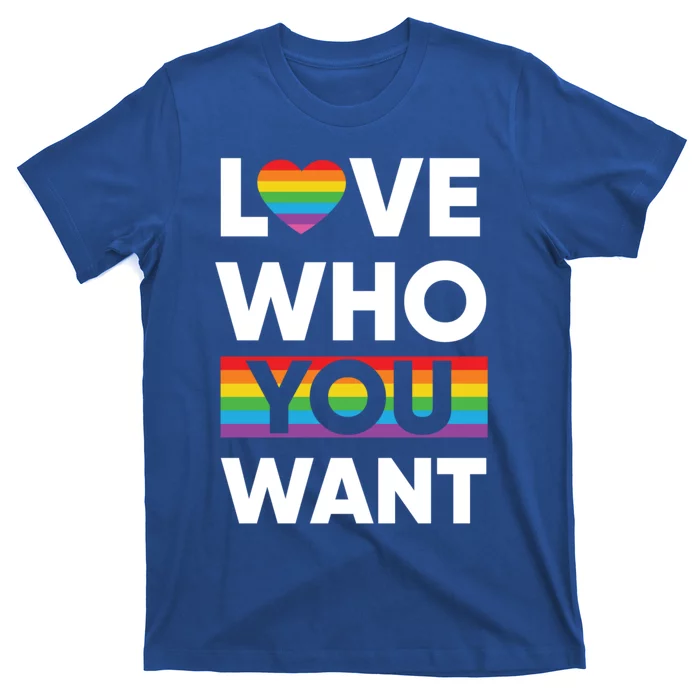 Love Who You Want Lgbt Pride Gift T-Shirt