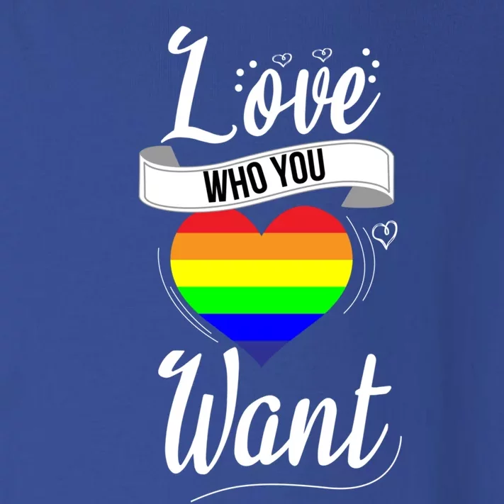 Love Who You Want Acceptance Ally Flag Love Proud Pansexual Gift Toddler Long Sleeve Shirt