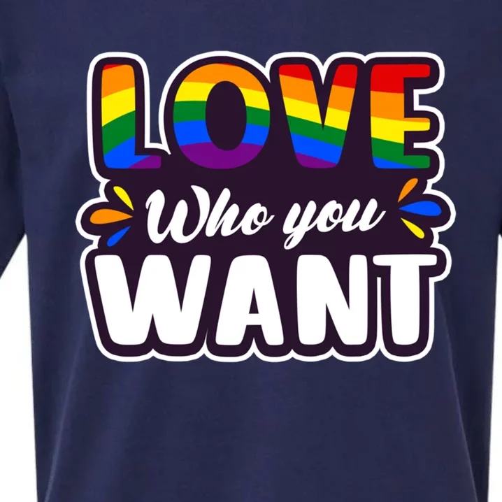 Love Who You Want Design Lgbtq Supporter Great Gift Sueded Cloud Jersey T-Shirt