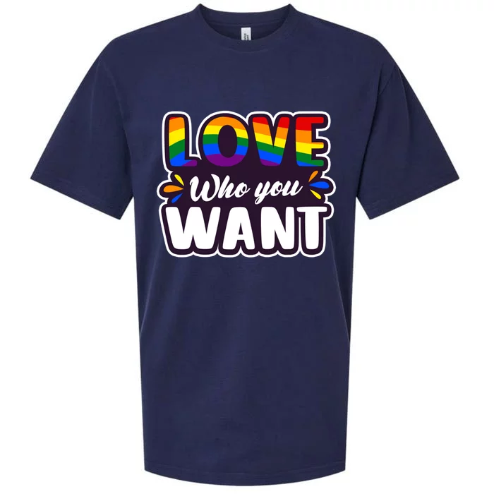 Love Who You Want Design Lgbtq Supporter Great Gift Sueded Cloud Jersey T-Shirt