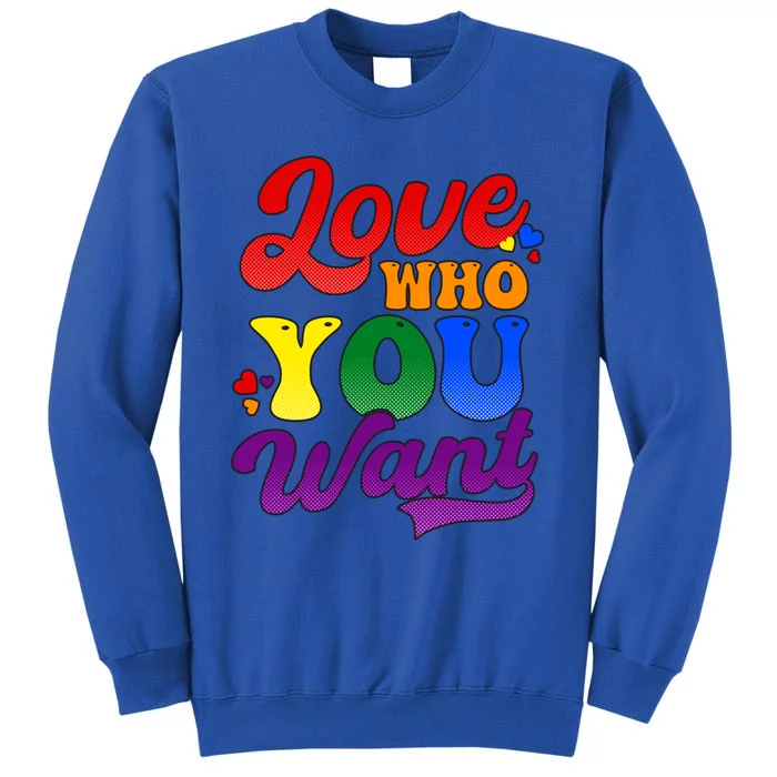 Love Who You Want Design Pro Lgbtq Pride Gift Sweatshirt