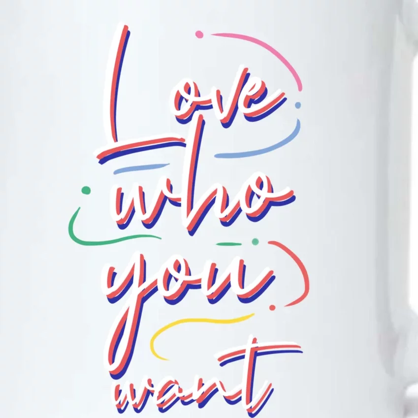 Love Who You Want Lgbt Pride Equality Gift Black Color Changing Mug