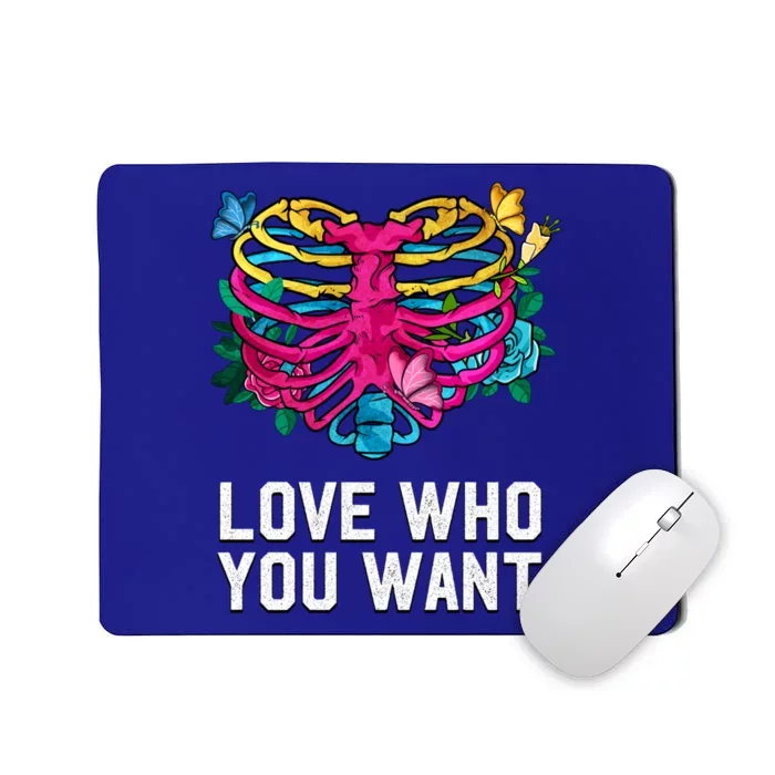 Love Who You Want Pansexual Lgbtq Pan Pride Uplifting Gift Mousepad