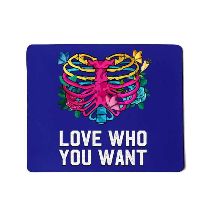 Love Who You Want Pansexual Lgbtq Pan Pride Uplifting Gift Mousepad