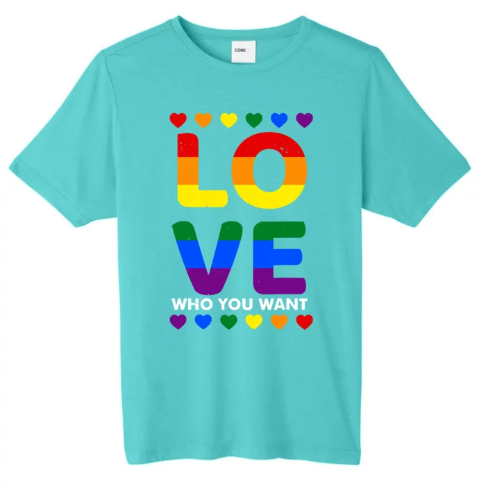 Love Who You Want Pride Lgbt Equivalent Gift ChromaSoft Performance T-Shirt