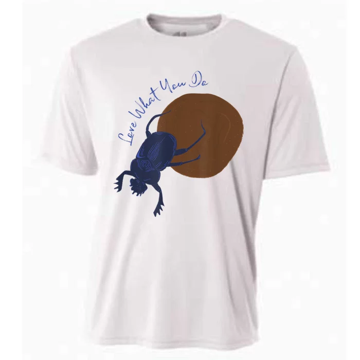 Love What You Do Funny Dung Beetle Bug Cooling Performance Crew T-Shirt